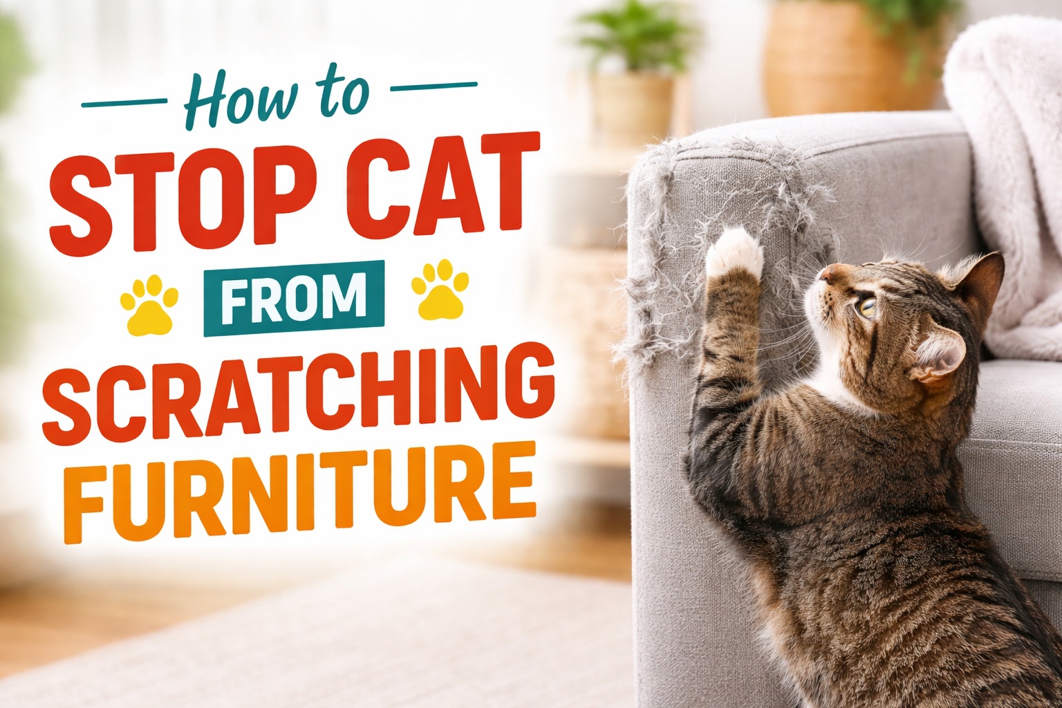 How to Stop Cat from Scratching Furniture Without Hurting or Stressing Them [2026]